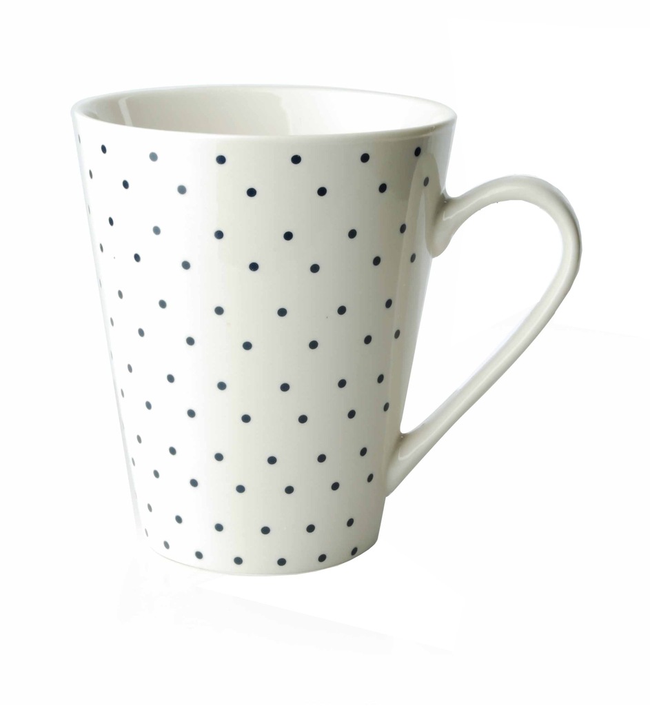KUBEK CERAMICZNY NOWOCZESNY DESIGN PASKI KROPKI