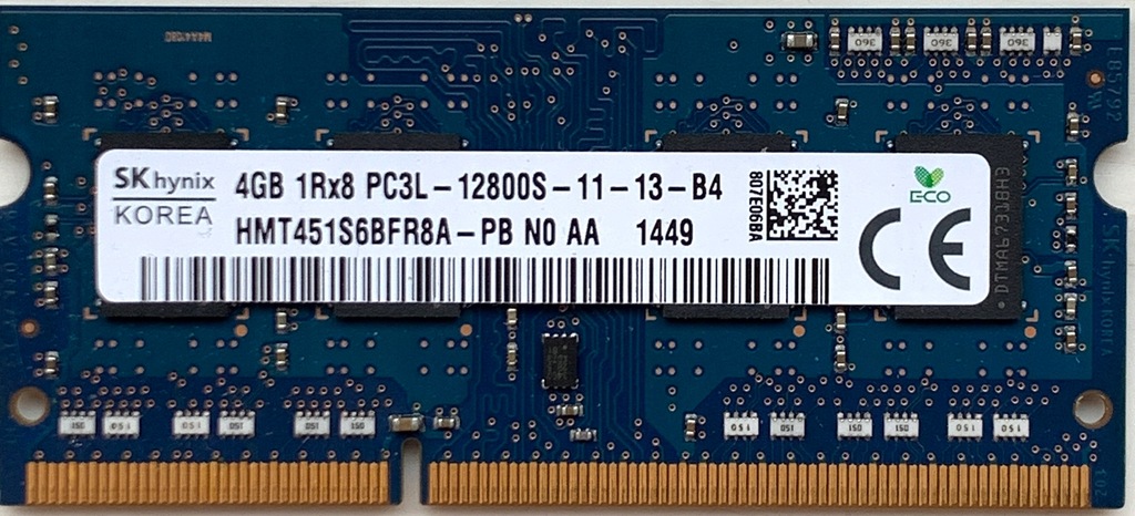 PAMIĘĆ RAM SK HYNIX 4GB PC3L-12800S HMT451S6BFR8A