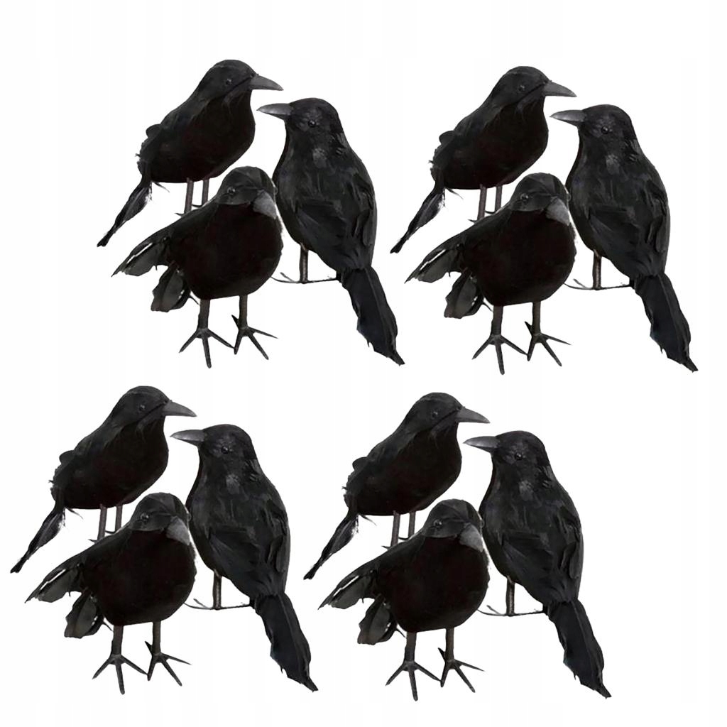 Realistyczne czarne wrony na Halloween