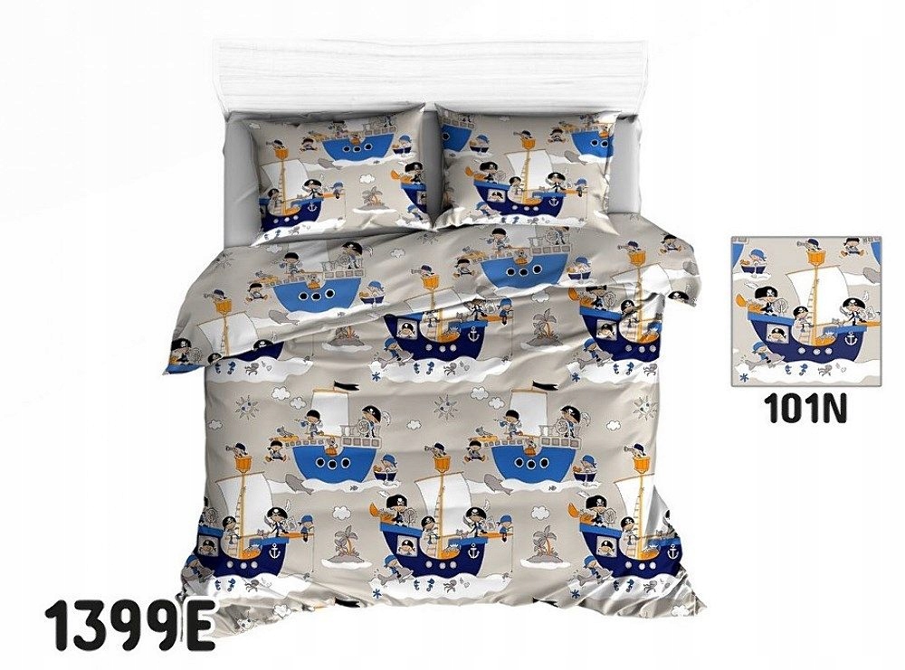Pościel 160x200 1399E piraci statki marynarska 101