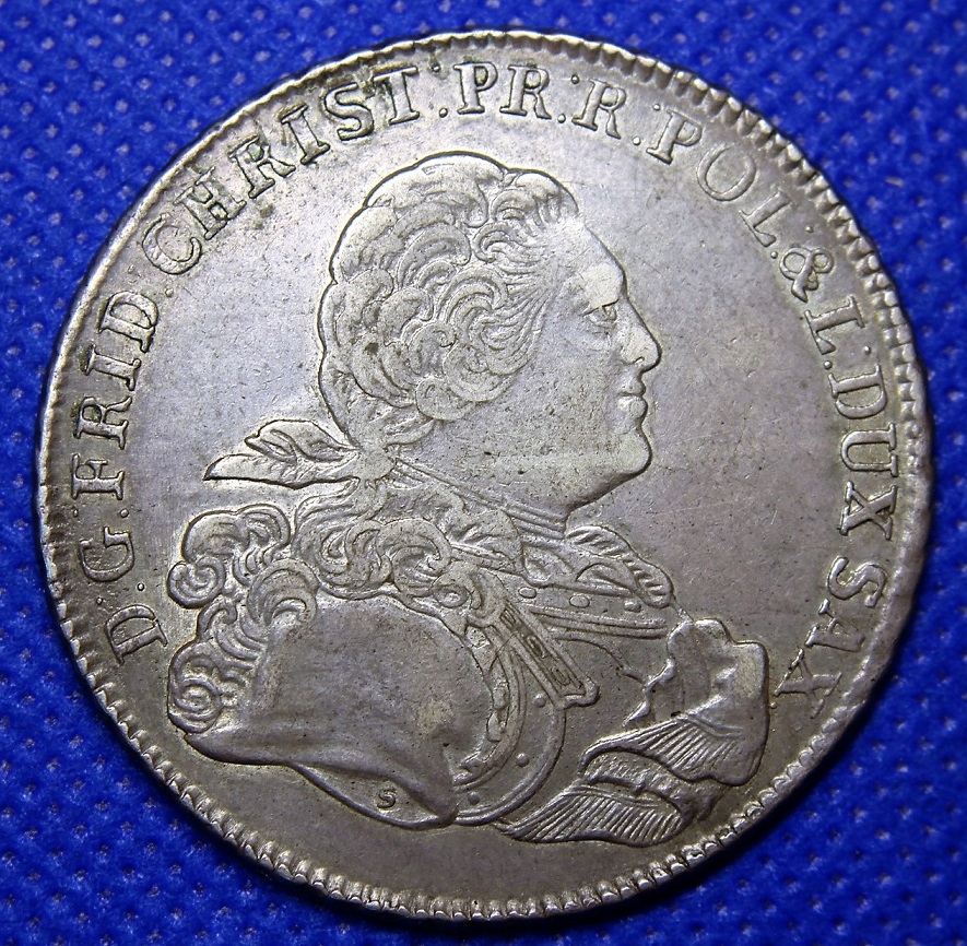 Saksonia Fryderyk Krystian Talar 1763 IFôF PIĘKNY