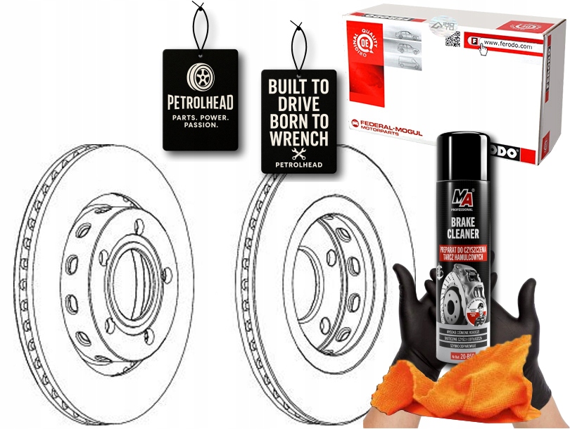 TARCZE HAMULCOWE 2SZT AUDI A6 A8 2.5D-6.0 03.94-01 #Petrolhead Pro+ Kit2