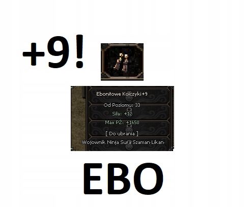 Metin2 Rubinum Ebonitowe Kolczyki EBO +9