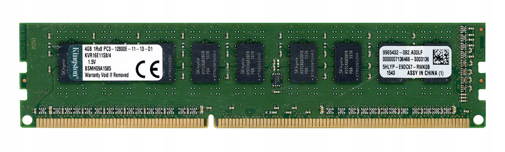 KINGSTON KVR16E11S8/4 DDR3 4GB 1600MHz ECC