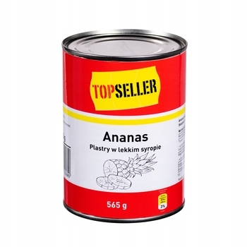 TOPSELLER Ananas plastry w syropie 565g