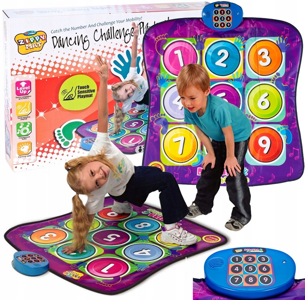 DUŻA MUZYCZNA MATA DO TAŃCZENIA TWISTER dla DZIECI - 10658483715