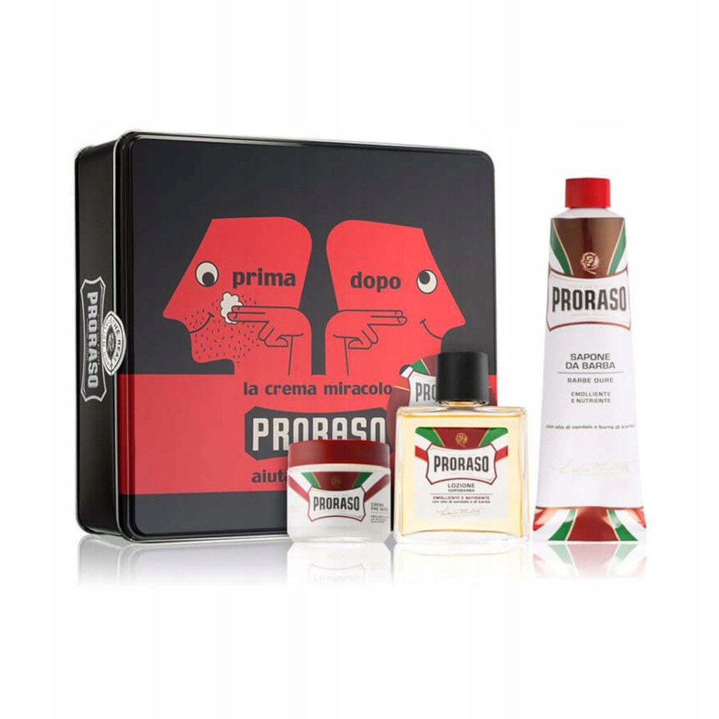 Proraso zestaw do golenia Prima Dopo kremy i balsam do golenia
