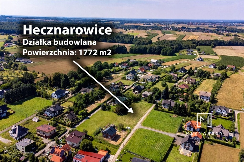 Działka, Hecznarowice, Wilamowice (gm.), 1772 m²