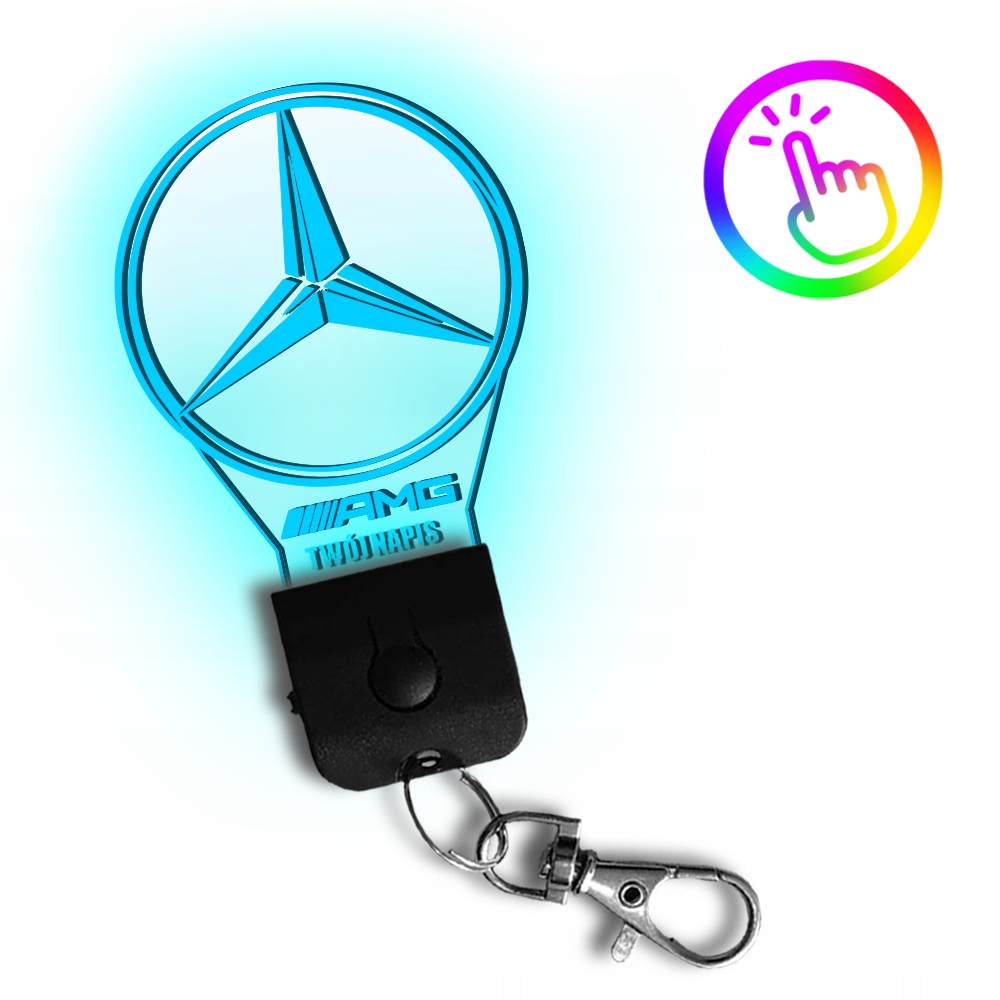 Brelok LED Zawieszka do Kluczy Emblemat Mercedes