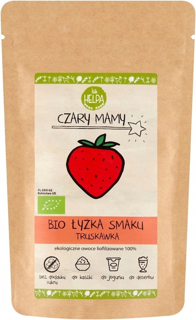 ŁYŻKA SMAKU TRUSKAWKA BIO 40 g - HELPA