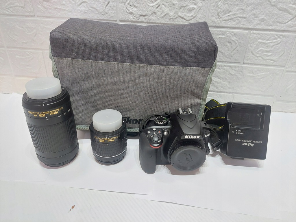 Lustrzanka Nikon D3400 + 2 obiektyw