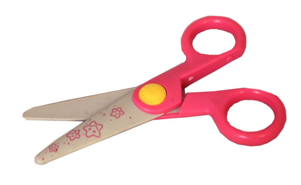 Nożyczki dla dzieci bezpieczne plastikowe różowe