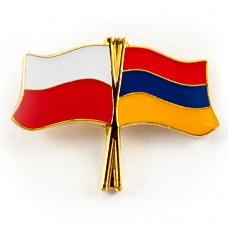 Przypinka pin wpinka flaga POLSKA-Armenia