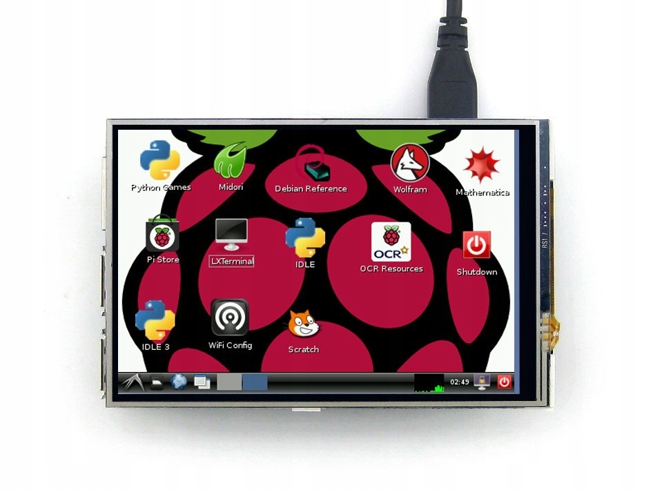 Wyświetlacz dotykowy LCD 4" do Raspberry Pi