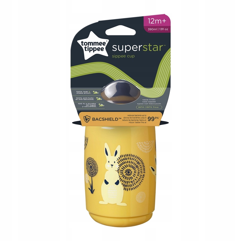 Superstar kubek łyczek 12m+ Żółty 390ml