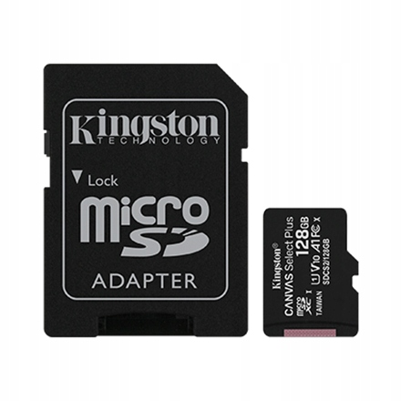 KARTA PAMIĘCI KINGSTON 128GB MICROSDXC SD ADAPTER