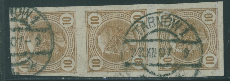 Tarnów 1907 r stempel na zn. 10 heller Merkury