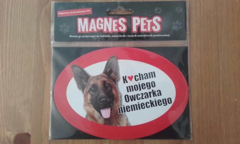 Magnes na lodówkę - kocham mojego owczarka - WOŚP!