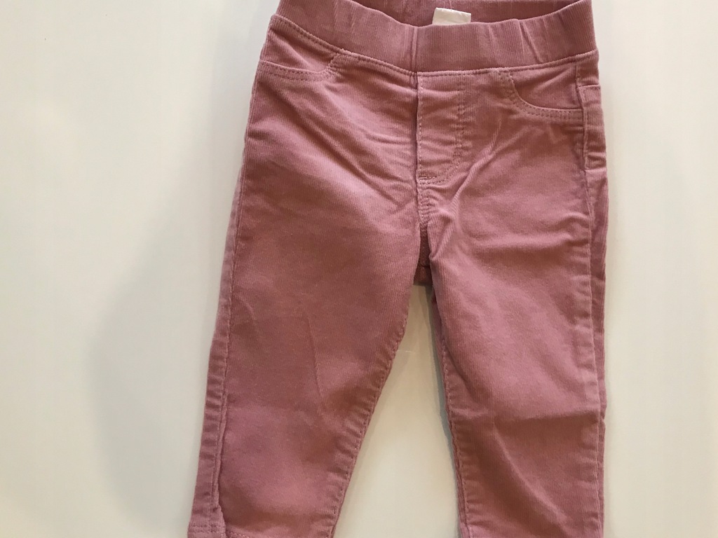 Spodnie H&M różowe sztruksowe roz. 68