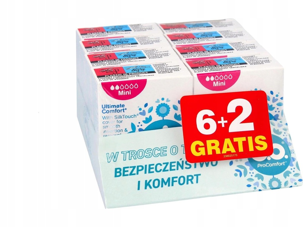 O.B.ProComfort Ultimate Mini (8) komfortowe tampony 1op.-8szt (6+2gratis)