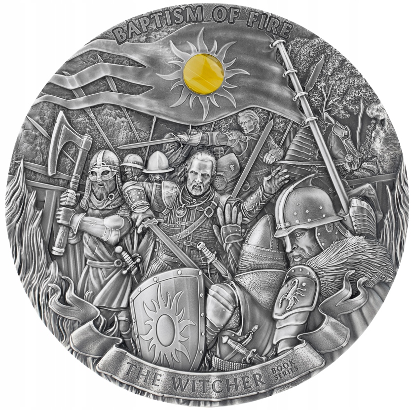 CHRZEST OGNIA Wiedźmin 1 Kilogram Srebra 50$ Niue 2023