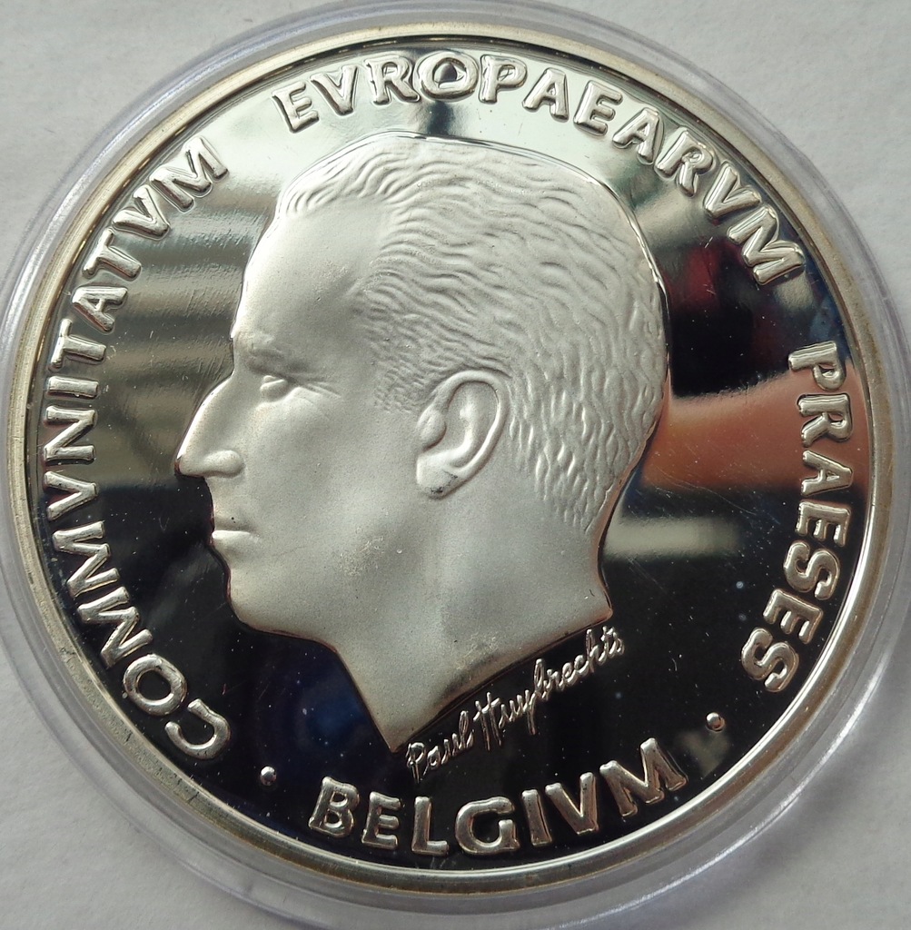 BELGIA - 5 ECU 1993 - Prezydencja Unii EU / srebro