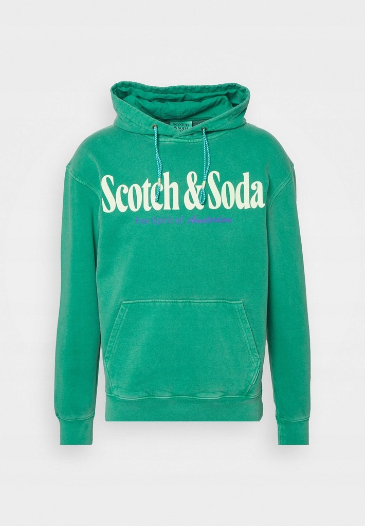 Scotch & Soda Bluza męska zielona z kapturem M