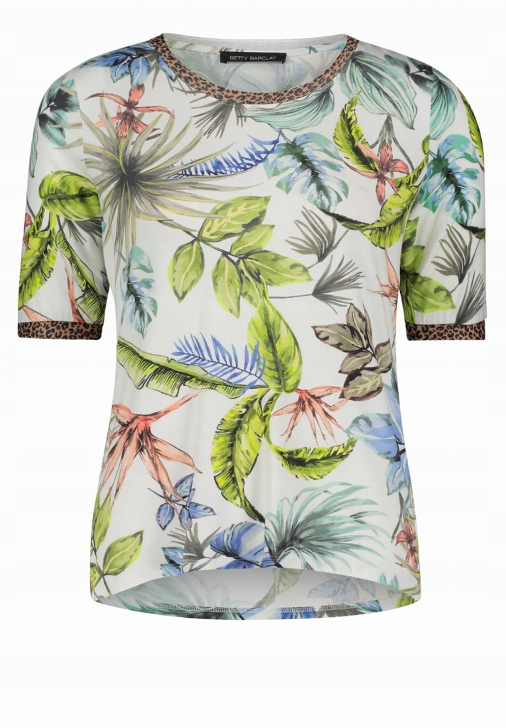 T-shirt BETTY BARCLAY w tropikalne kwiaty 36 SALE!