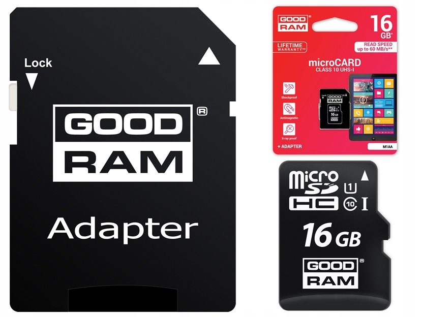 GOODRAM KARTA MICROSD 16GB MICRO CL10 ADAPTER SD