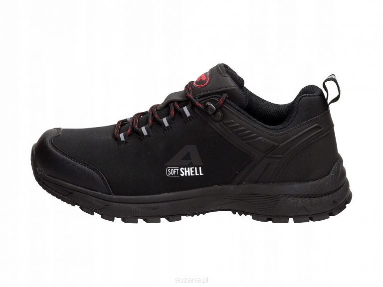 Czarne buty trekkingowe AMERICAN CLUB HL01 RD r46