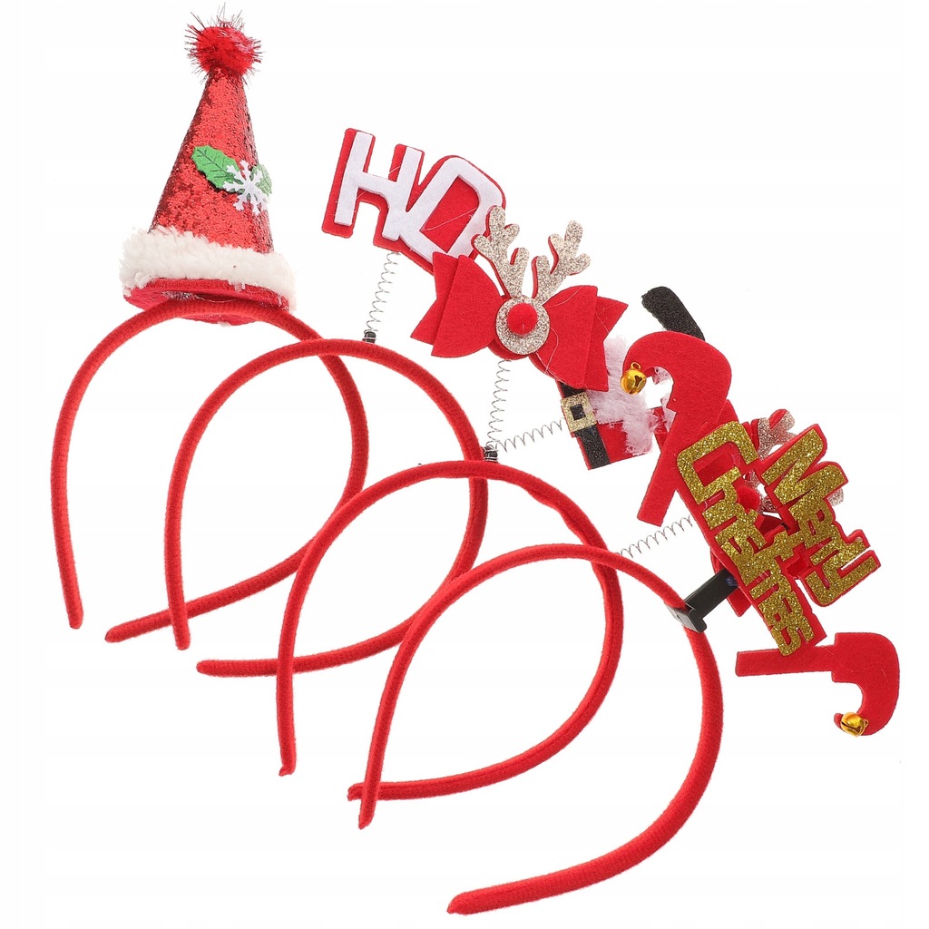 Holiday Headband Christmas Santa Hat Candy Cane