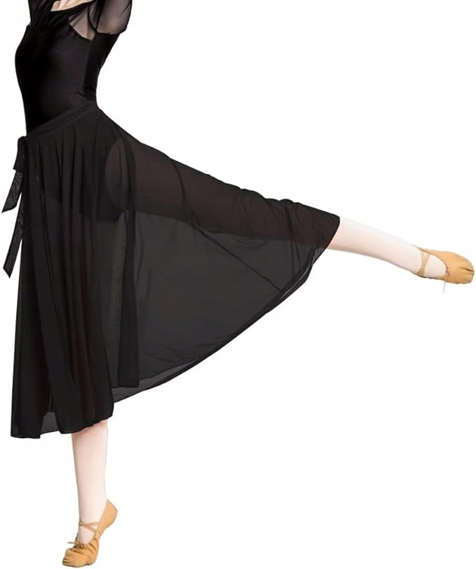 Długa spódnica baletowa ROYAL SMEELA z siateczki Czarna