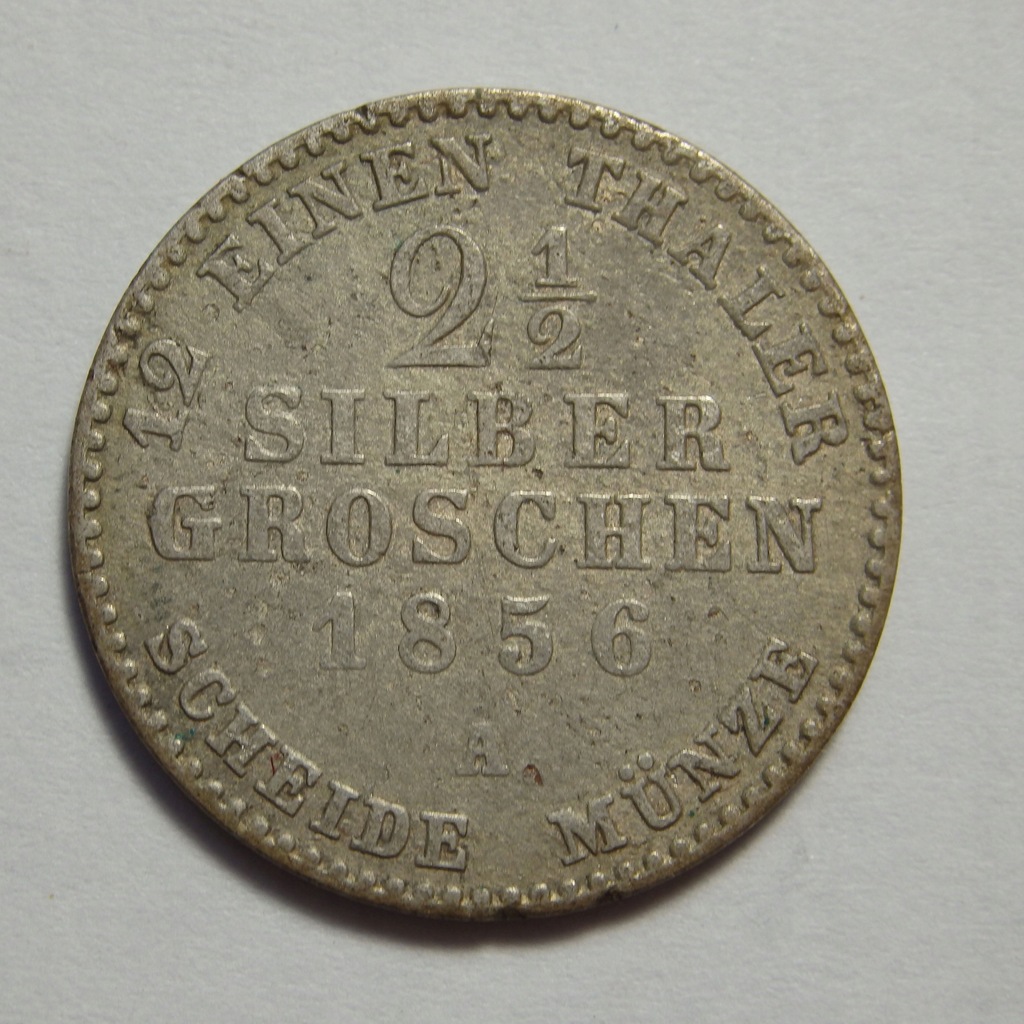 2 1/2 Silber Groschen, Prusy, 1856r. X7794
