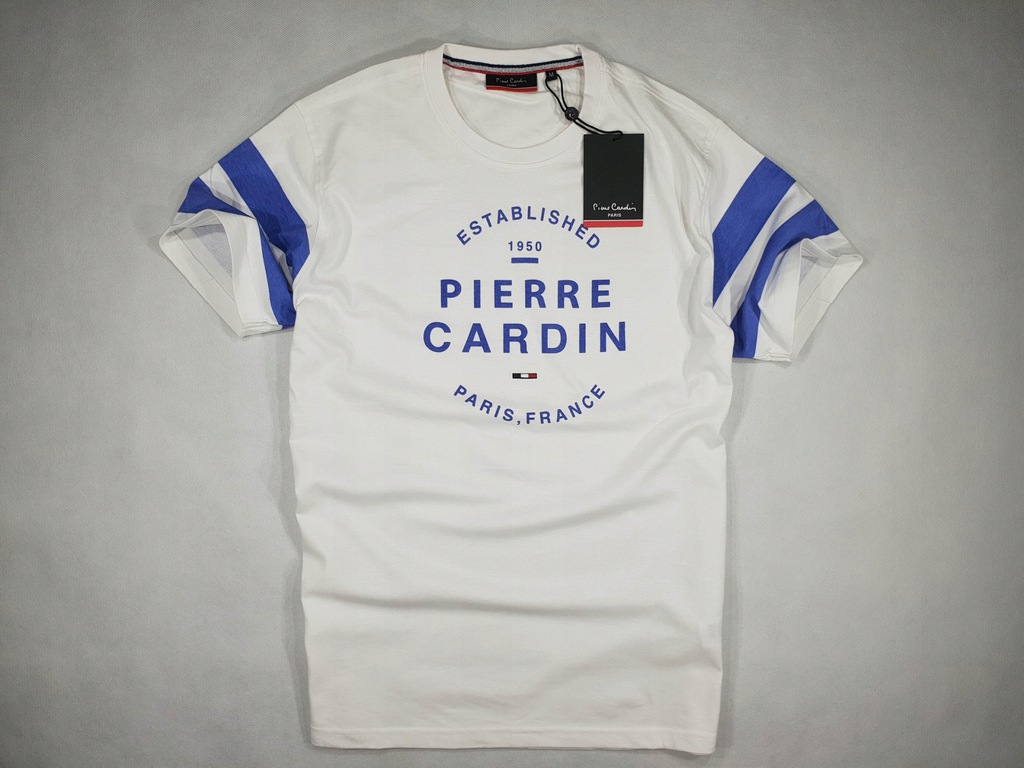 PIERRE CARDIN biały t-shirt estb paris NOWY M