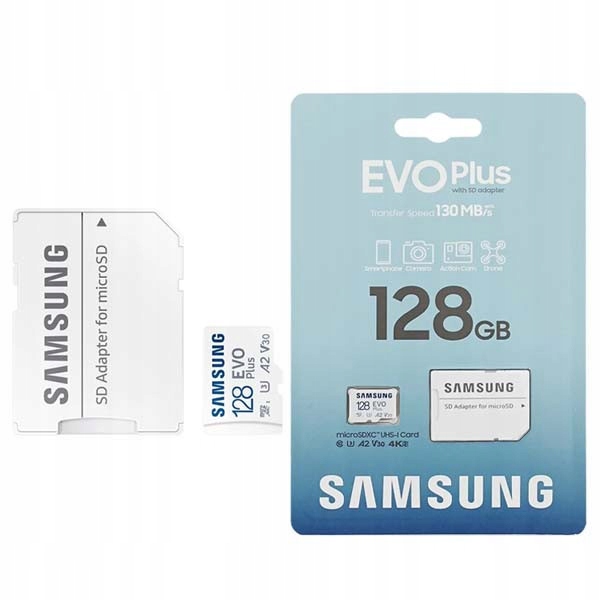 KARTA PAMIĘCI MICROSD 128 GB Z ADAPTEREM SAMSUNG