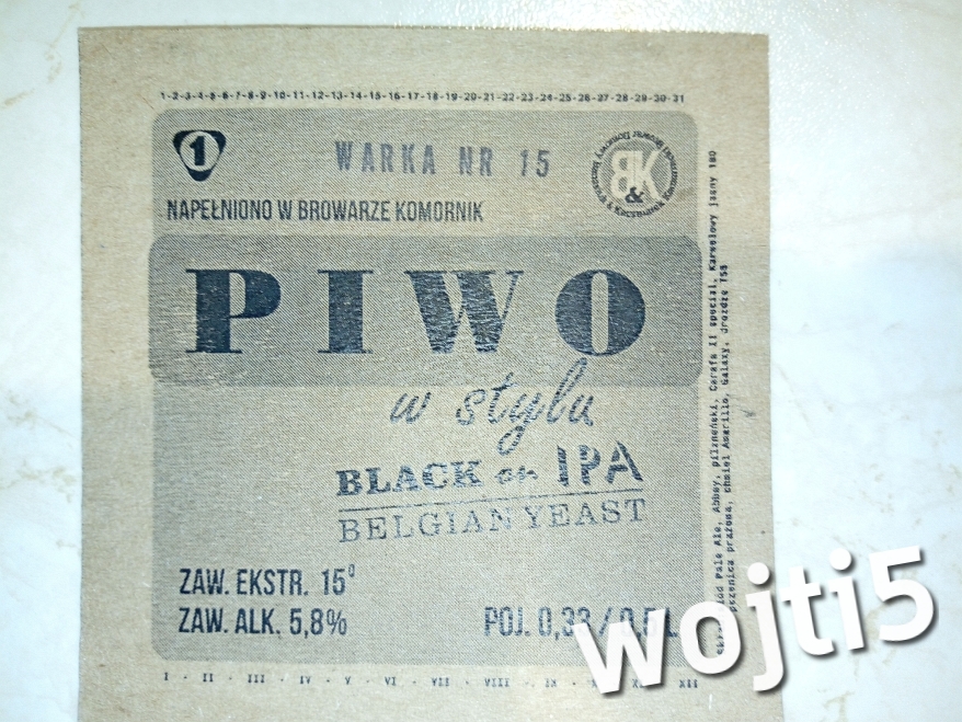 Browar Komornik - Piwo Black on IPA