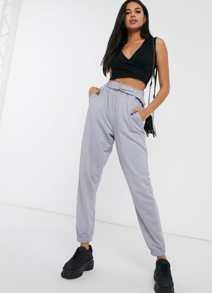 MISSGUIDED FIOLETOWE SPODNIE DRESOWE 34 1APE