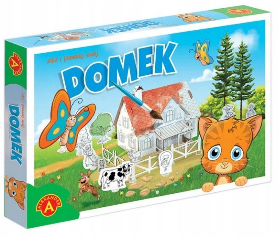 DOMEK DO MALOWANIA Z KOTKIEM ALEX, ALEXANDER