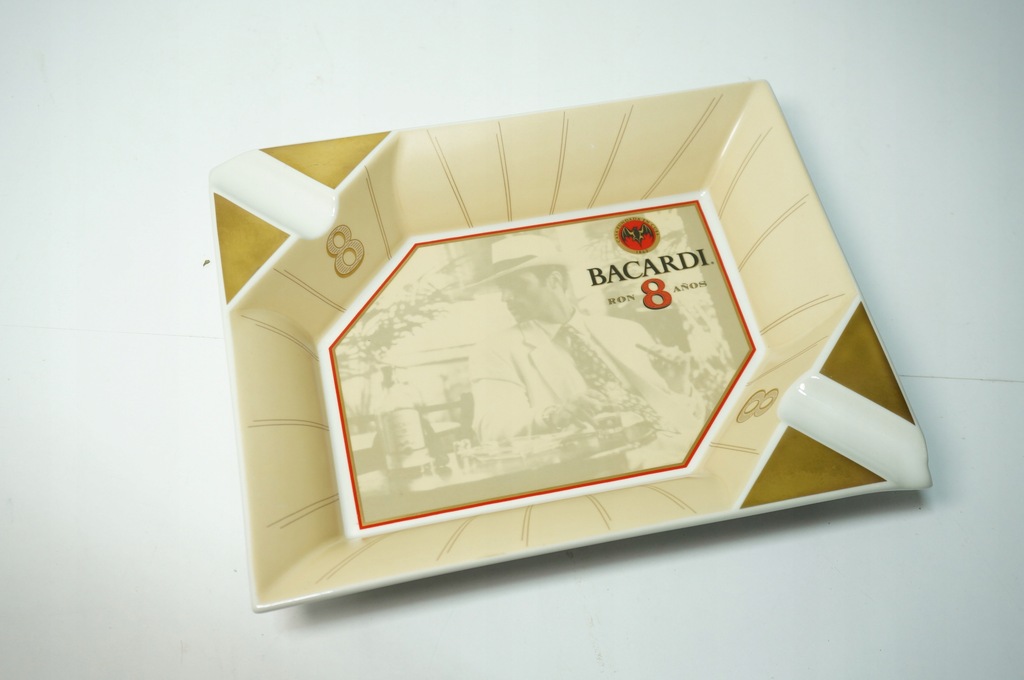 Duża Popielniczka Do Cygar Bacardi Porcelana