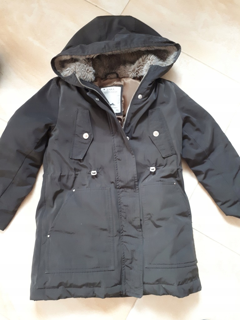 Zara kurtka parka puchowa r.128