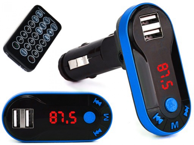 T1 TRANSMITER SAMOCHODOWY FM BLUETOOTH USB SD MP3