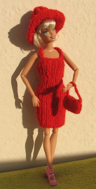 CZERWONA PASJA - Strój dla Barbie - hand made