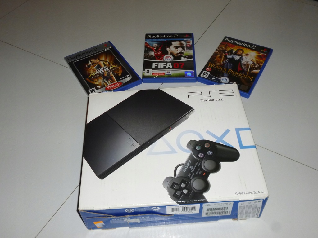 Konsola Sony Playstation 2 90004 jak nowa komplet