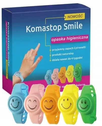 Komastop Smile opaska higieniczna komary kleszcze