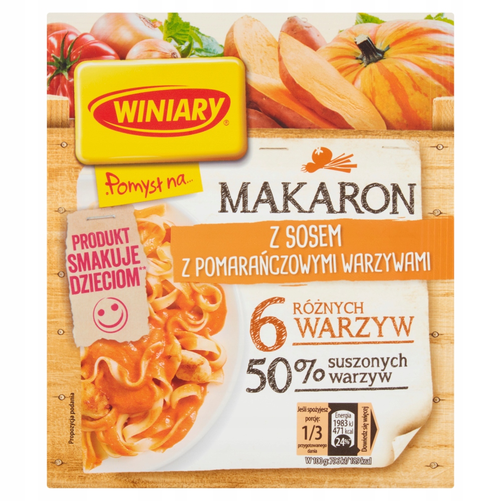 WINIARY Pomysł Makaron z pomarańczowymi warzywami