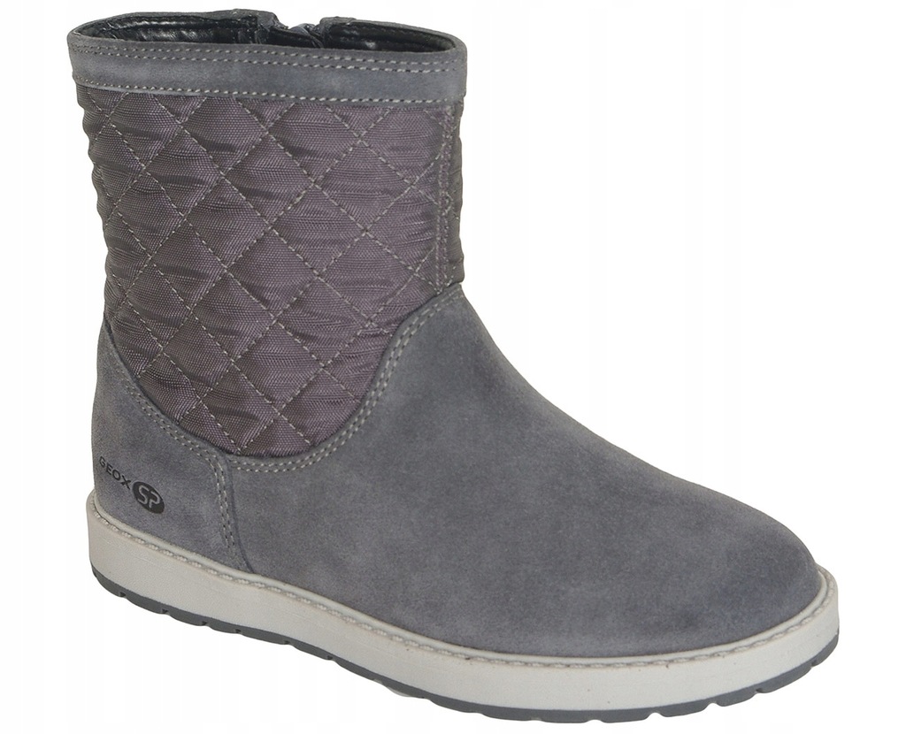 Geox Noha B botki nylon+suede dk grey girl 37