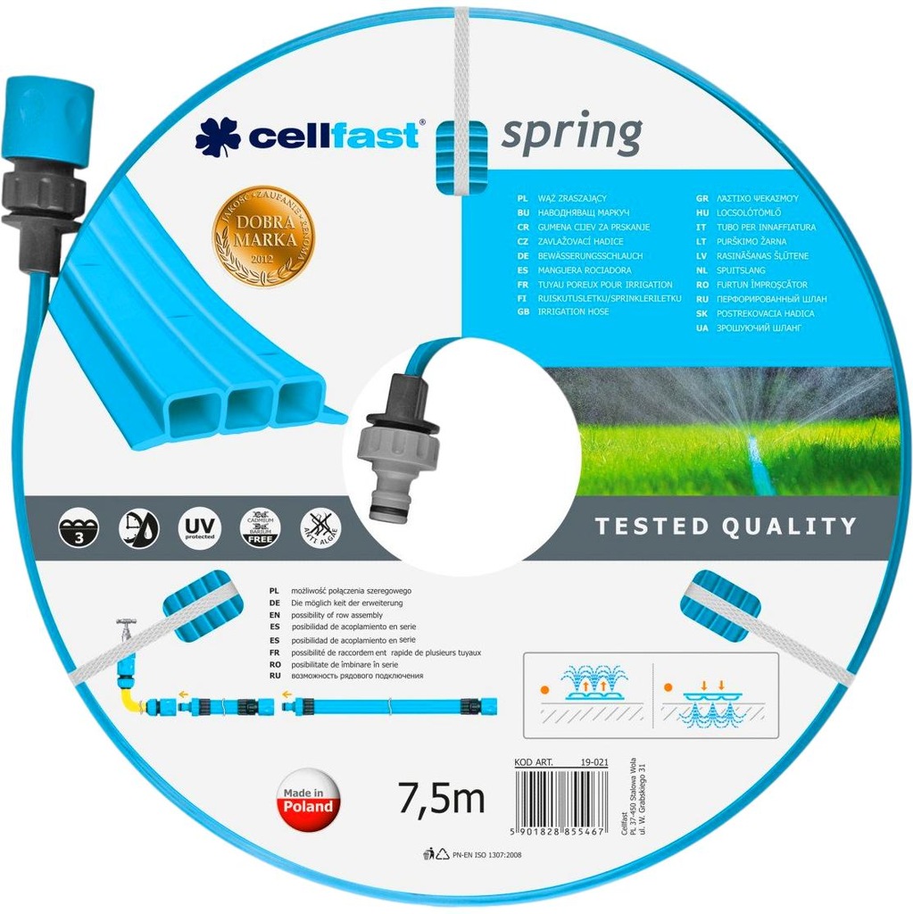Wąż Spring 7,5m zraszający 19-021 Cellfast