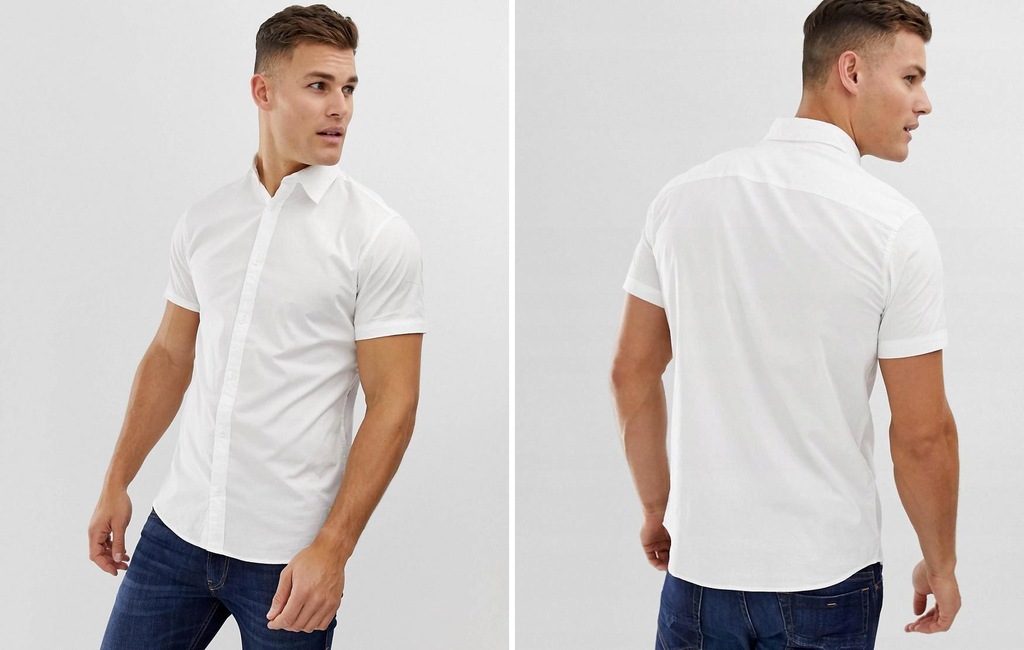 K016C16 Jack & Jones KOSZULA BIAŁA CLASSIC L