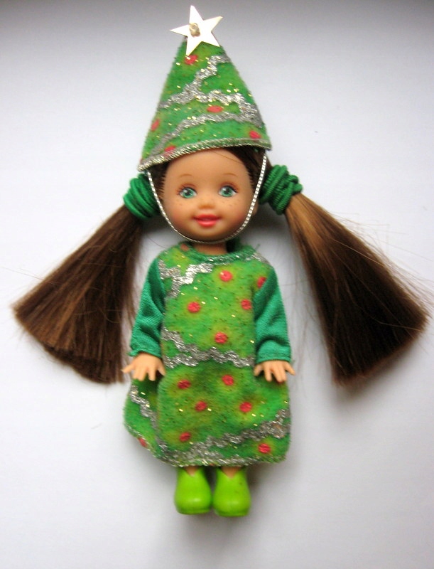 mała laleczka Kelly dziecko Barbie świąteczna