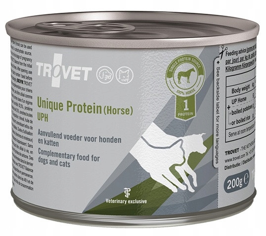 Mokra karma Trovet Unique Protein UPH Konina dla psa i kota puszka 200g